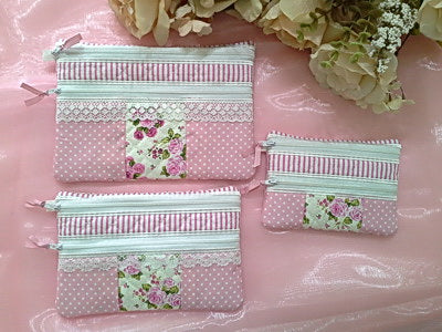 EW088 - ITH Quilted Double Zipper Purses