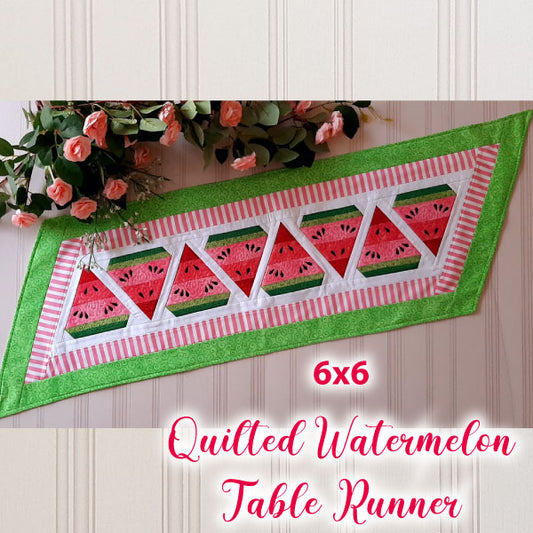 EW263  Quilted Watermelon Table Runner