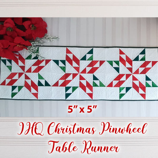 EW266  IHQ Christmas Pinwheel Table Runner