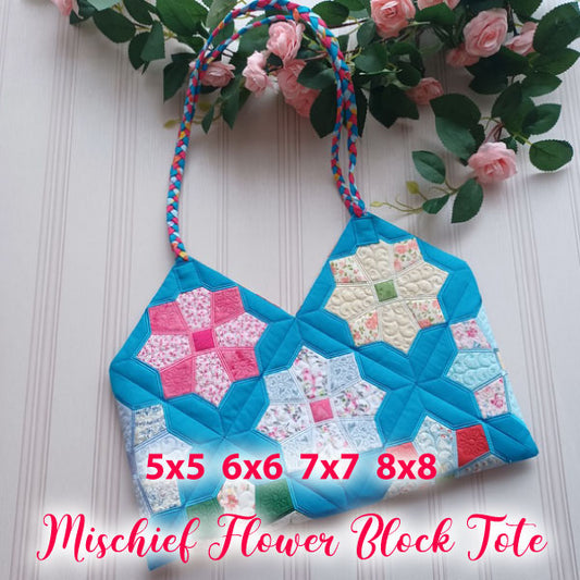 EW270  Mischief Flower Block Tote