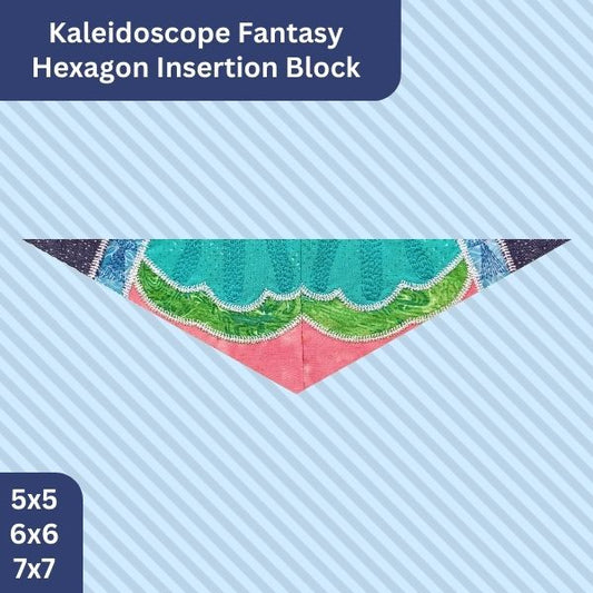 EW297 Kaleidoscope Fantasy Hexagon Insert block 8