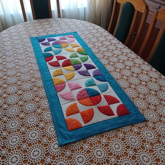 EW306  Around the World Quilted Block Table Runner