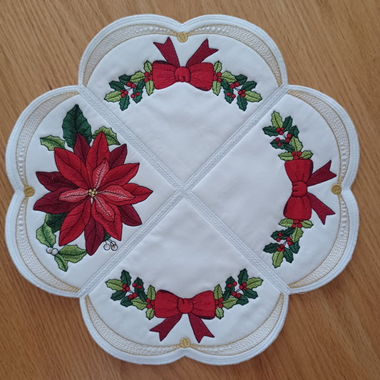 EW315  Poinsettia Cookie Crumb Catcher