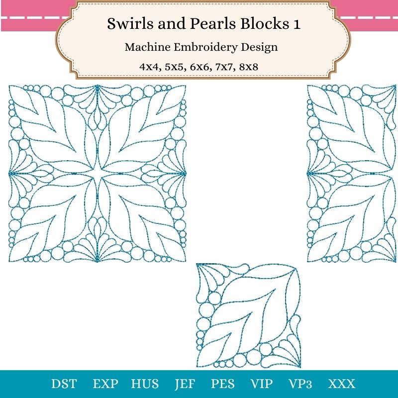 EW424  Swirls and Pearls Blocks 1