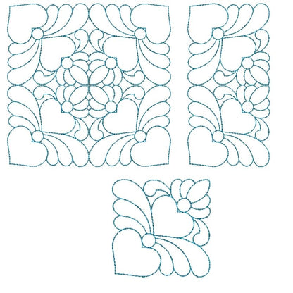 EW425  Hearts and Feathers Blocks 2