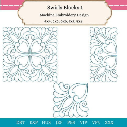 EW427  Swirls Blocks 1