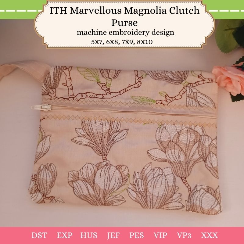 EW429  ITH Marvellous Magnolia Clutch Purse