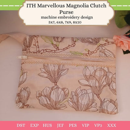 EW429  ITH Marvellous Magnolia Clutch Purse