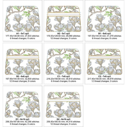 EW429  ITH Marvellous Magnolia Clutch Purse