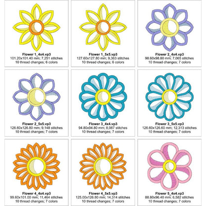 EW430  ITH Summer Flower Coasters