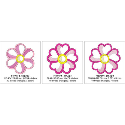 EW430  ITH Summer Flower Coasters
