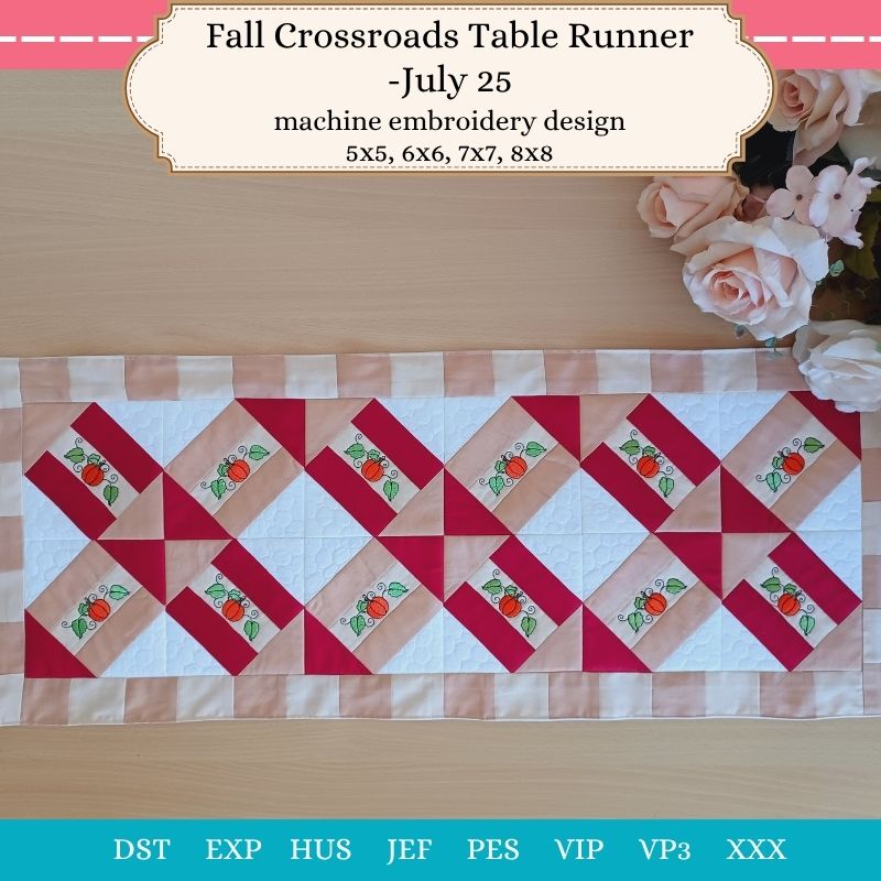 EW439  Fall Crossroads Table Runner - July 25