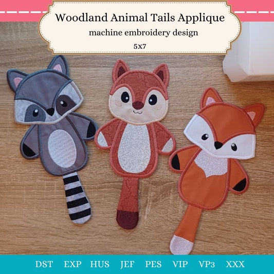EW440 - Woodland Animal Tails Applique