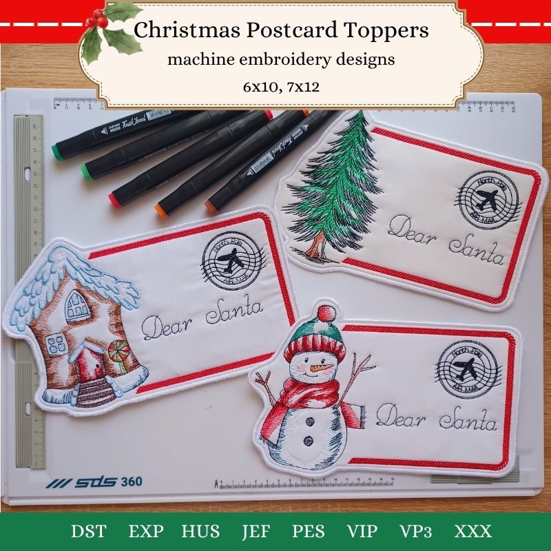 EW454 - Christmas Postcard Toppers