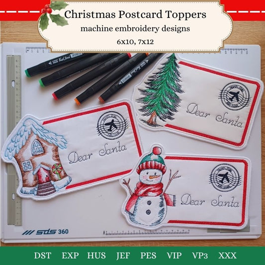 EW454 - Christmas Postcard Toppers