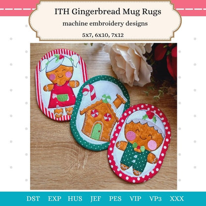 EW459 - ITH Gingerbread Mug Rugs