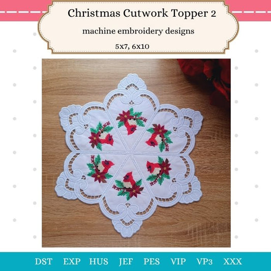 EW462 - Christmas Cutwork Topper 2