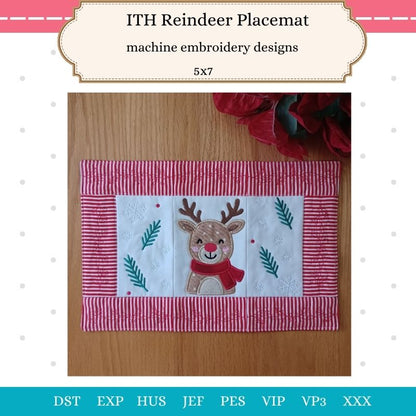 EW468 - ITH Reindeer Placemat