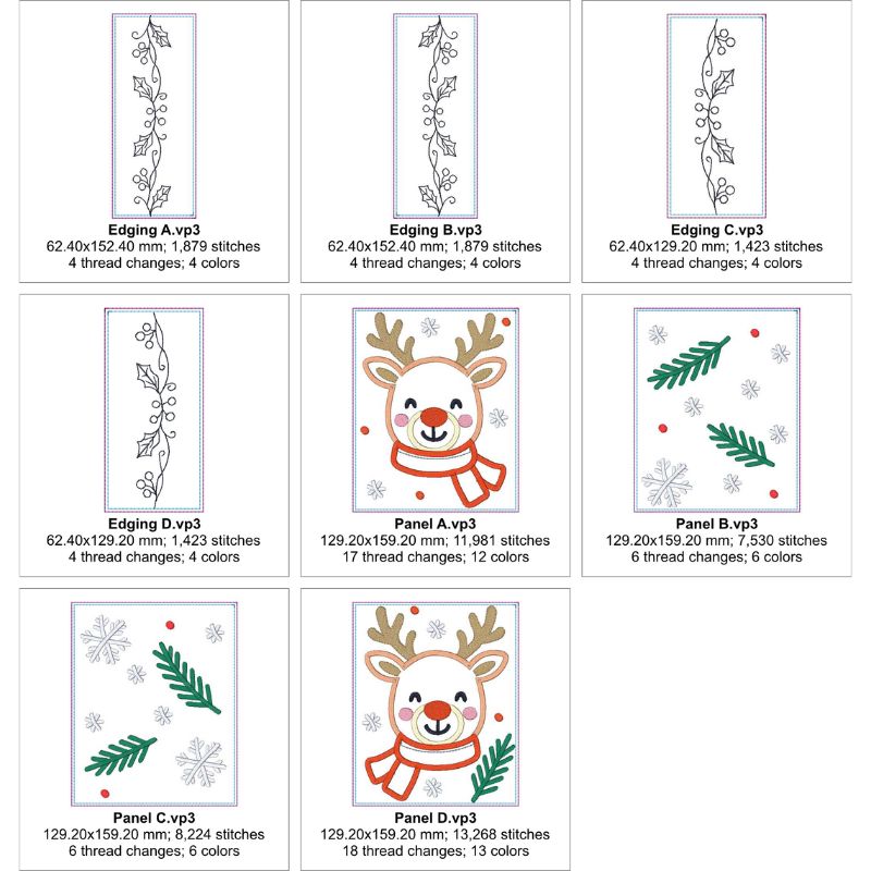 EW469 - ITH Reindeer Table Runner