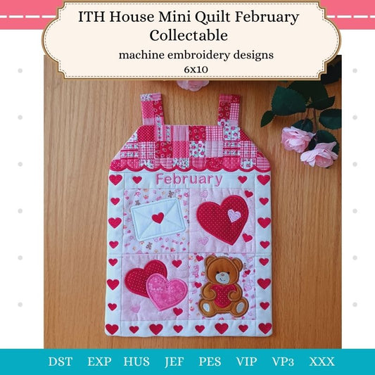 EW474 - ITH House Mini Quilt Collectable - February