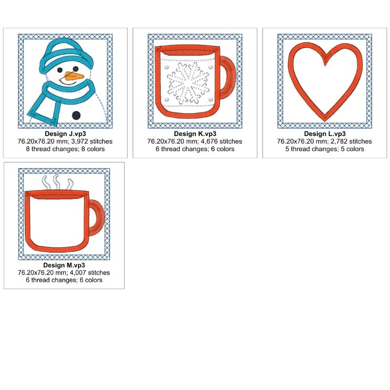 EW475 - Winter Mini Quilt Block