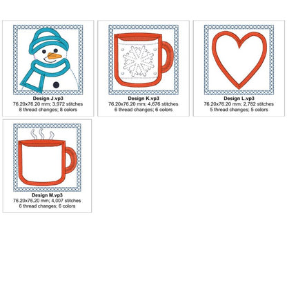 EW475 - Winter Mini Quilt Block