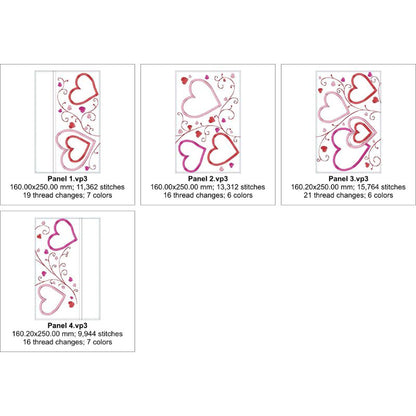 EW480 - Hearts Table Runner