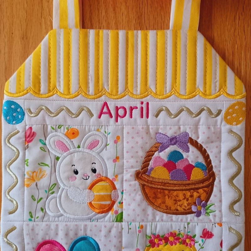 ITH House Mini Quilt April – Machine Embroidery Design | EmbWeekly