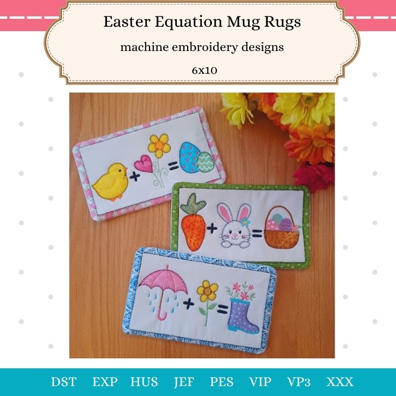 EW489 - ITH Easter Equation Mug Rugs