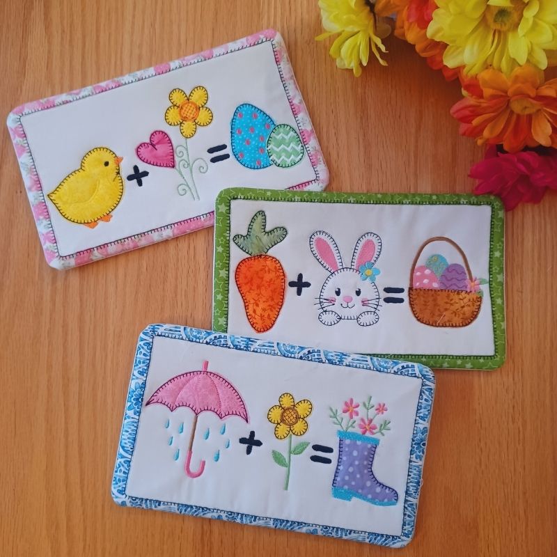 EW489 - ITH Easter Equation Mug Rugs