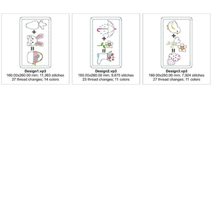 EW489 - ITH Easter Equation Mug Rugs