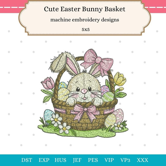 EW491 - Cute Easter Bunny Basket