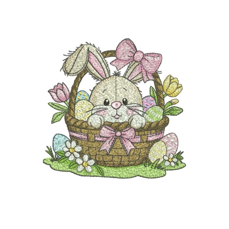 EW491 - Cute Easter Bunny Basket