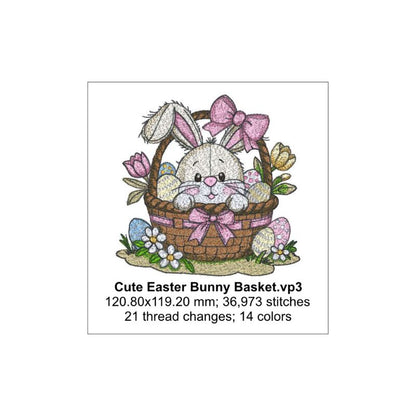 EW491 - Cute Easter Bunny Basket
