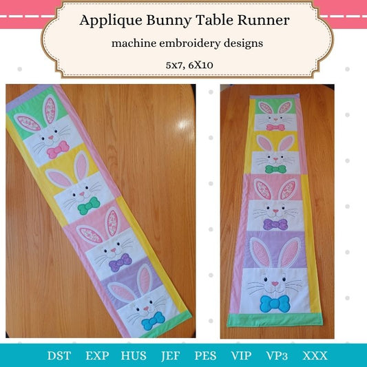 EW502 - Applique Bunny Table Runner