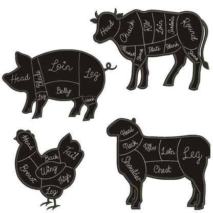 EW508 - Meat Cuts Applique