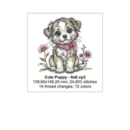 EW511 - Cute Puppy Sketch Collectable - April