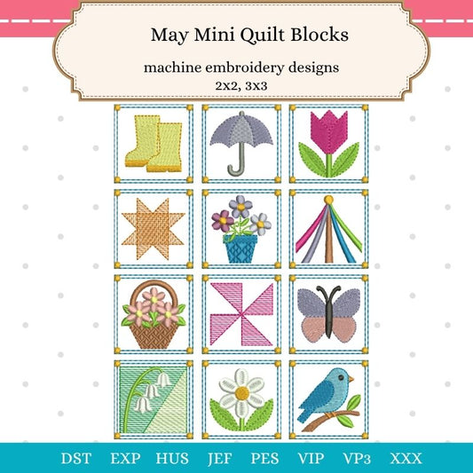 EW518 - May Mini Quilt Blocks