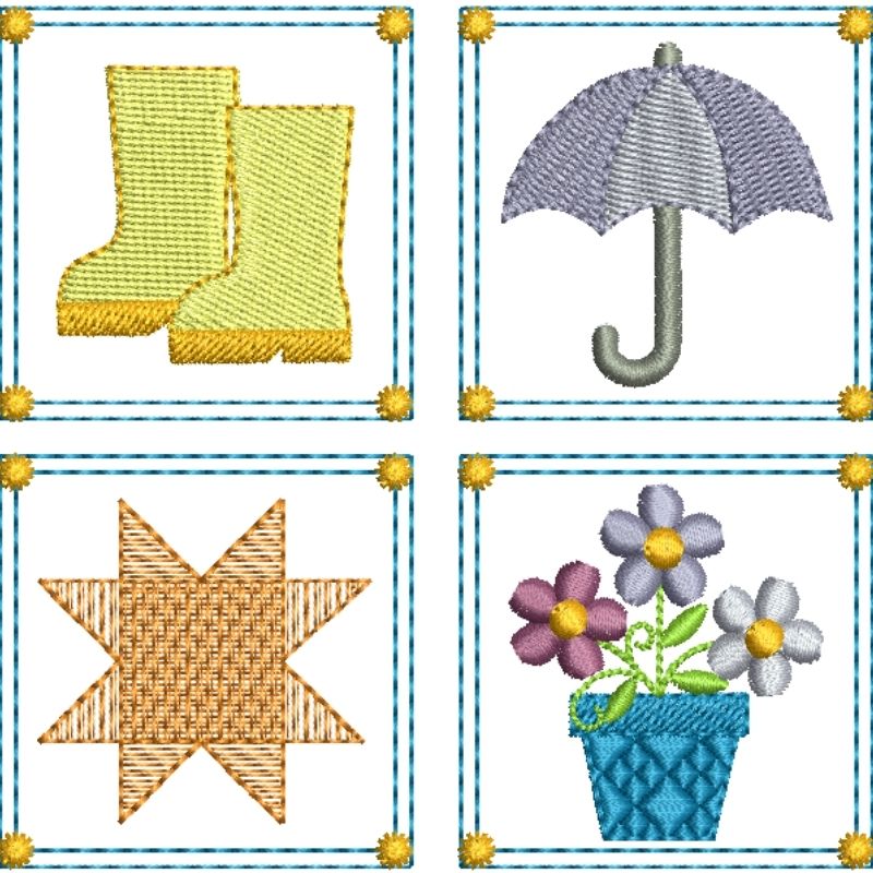 EW518 - May Mini Quilt Blocks