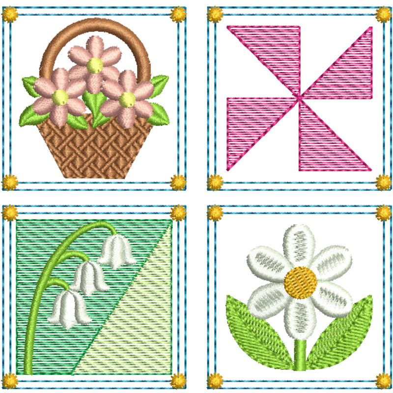 EW518 - May Mini Quilt Blocks