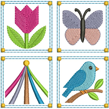 EW518 - May Mini Quilt Blocks