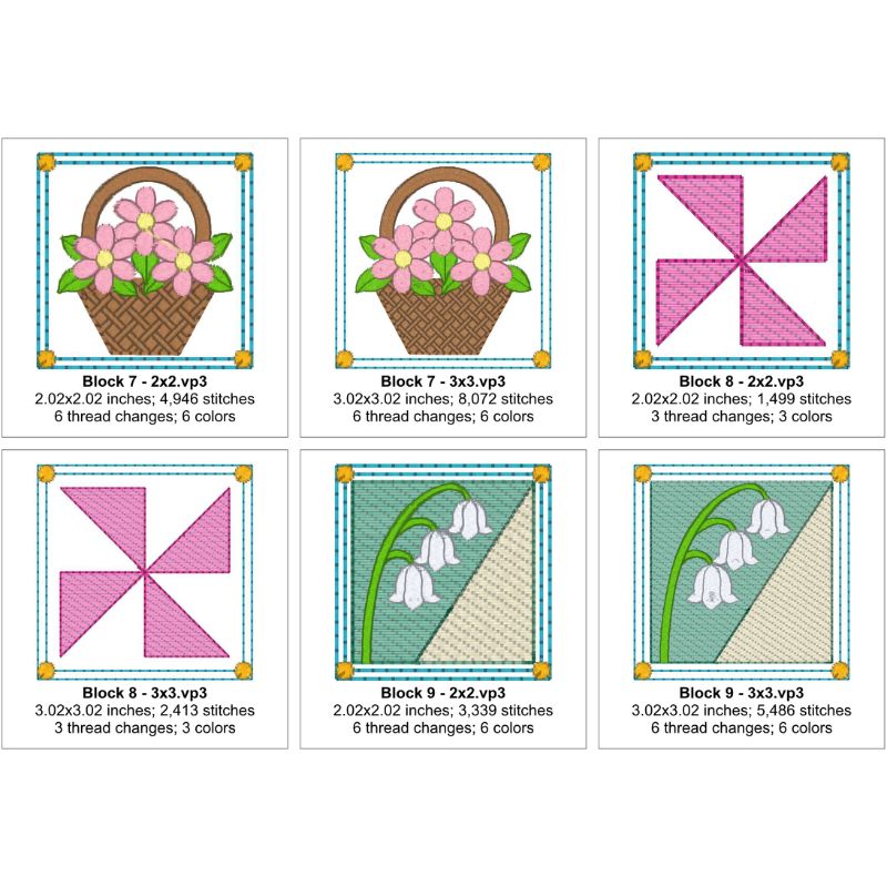 EW518 - May Mini Quilt Blocks