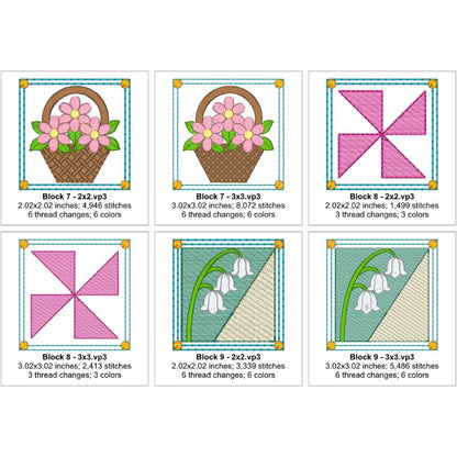 EW518 - May Mini Quilt Blocks