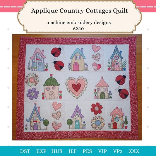 EW522 - Applique Country Cottages Quilt