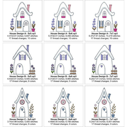 EW523 - Applique Country Cottages 1