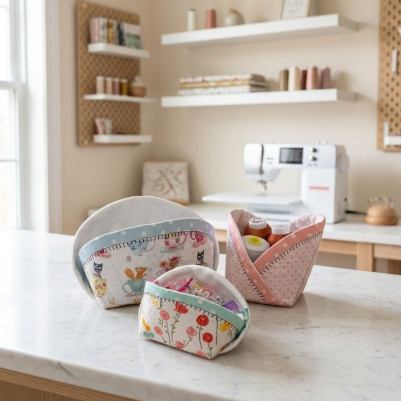 EW526 - ITH Quilted Applique Fabric Baskets