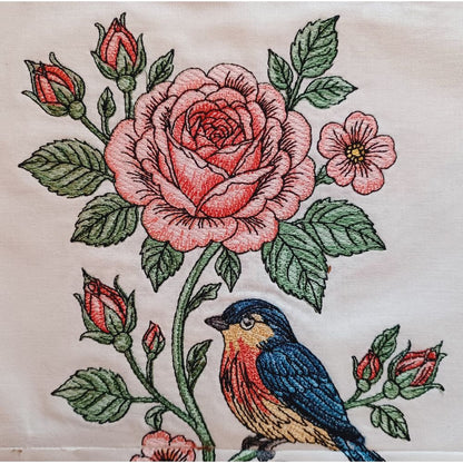 EW533 - Bluebirds & Roses Wall Hanger