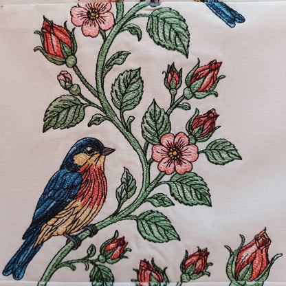 EW533 - Bluebirds & Roses Wall Hanger