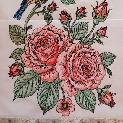 EW533 - Bluebirds & Roses Wall Hanger