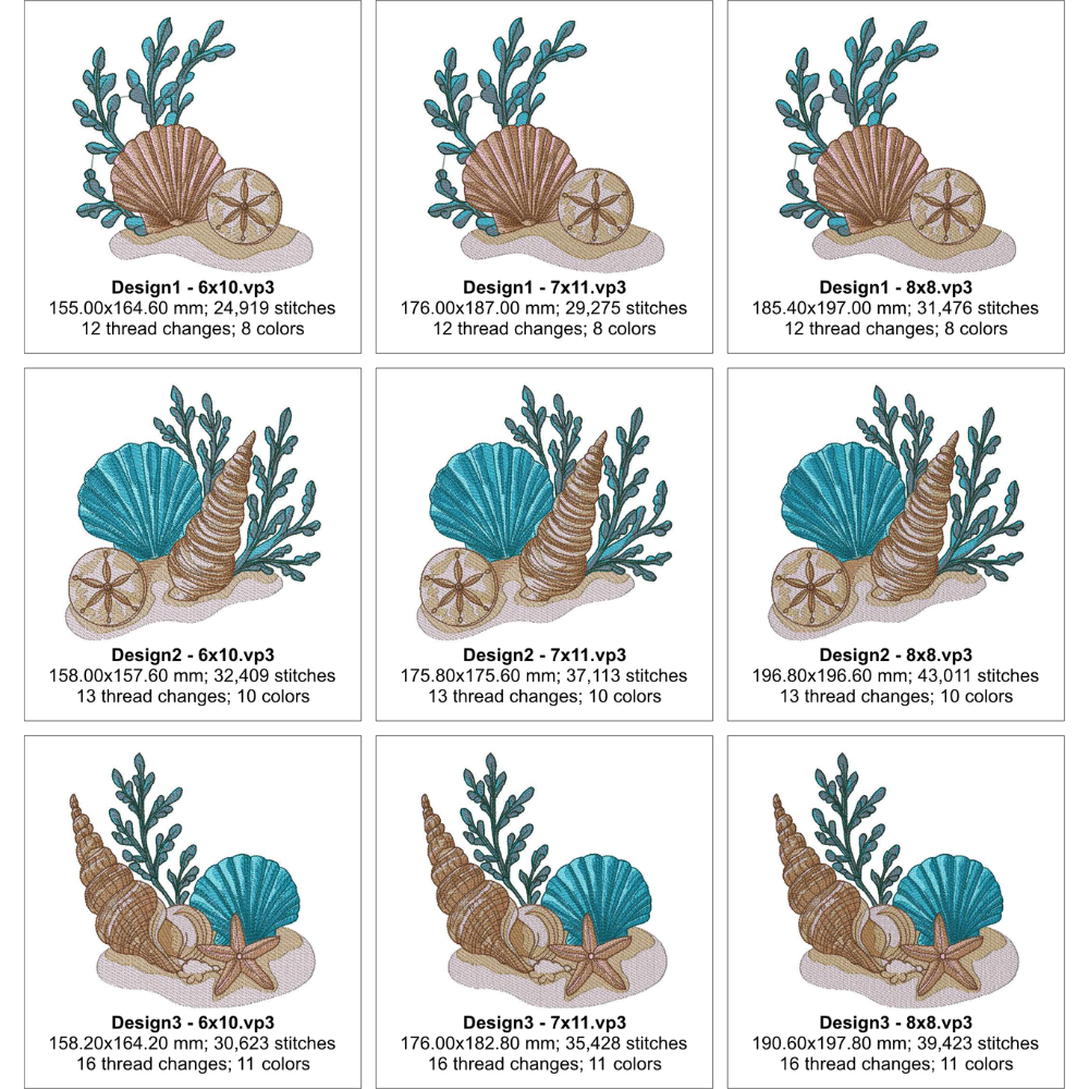 EW535 - Seaside Treasures Embroidery Collection